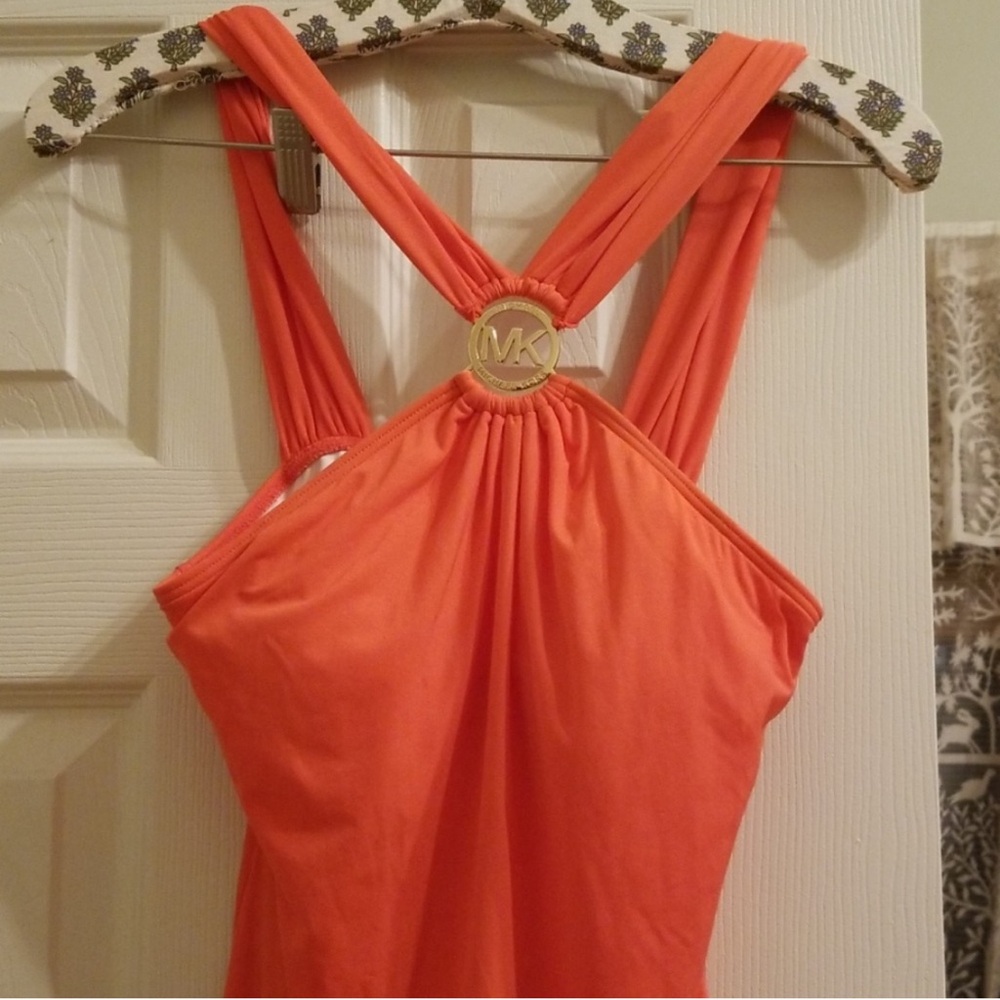 Genuine Michael Kors Orange swim Halter dress - Picture 3 of 5